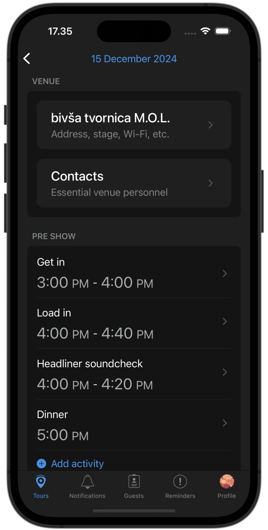 Editing in the mobile app