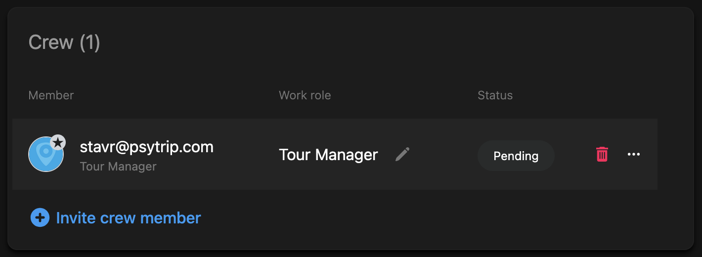 Multiple tour managers