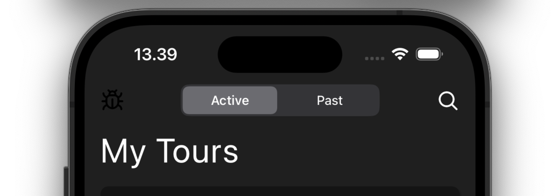 Search in mobile app